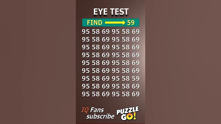 Find 59, where? | Brain Teaser IQ Test #shorts #different #puzzles #opticalillusion