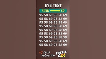 Find 59, where? | Brain Teaser IQ Test #shorts #different #puzzles #opticalillusion