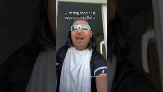 Ordering vegetarian food in Qatar #shortsfifaworldcup