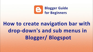 How to create navigation bar with drop-down