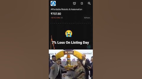 Affordable Robotic Automation Listed In NSE #stockmarket