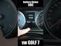VW Golf 7 Szybkie Sprawdzanie naładowania Akumulatora (SOC battery status) #mechanik #golf #battery