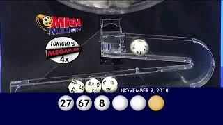 MegaMillions Drawing 11 09 2018
