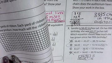 Type 2 Performance Task for 5th grade math topic 4