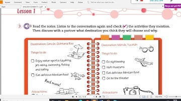 Lección 1 del M. 4 del libro "English Connect: Student