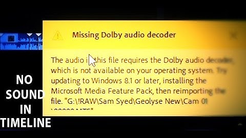 missing dolby audio decoder premiere pro cc 2018-2019