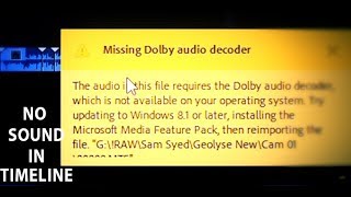 missing dolby audio decoder premiere pro cc 2018-2019