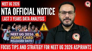 NEET UG 2026 Admit Card Date OUT! NTA Official Notice + Focus Strategy for Aspirants