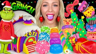 ASMR MUKBANG, Grinch Desserts, Edible Christmas Tree, Gumdrops, Meringue Cookies, Gingerbread 먹방