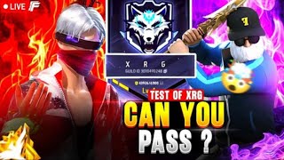 🔥 1v4 GUILD TEST LIVE 😱 | XRG FAMILY ENTRY 🔥| INSANE CLUTCH GAMEPLAY 😈 | FF LIVE CAN YOU PAAS ?