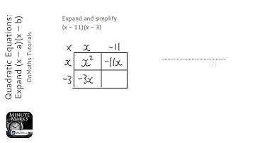 Quadratic Equations: Expand (x – a)(x – b) (Grade 4) - OnMaths GCSE Maths Revision