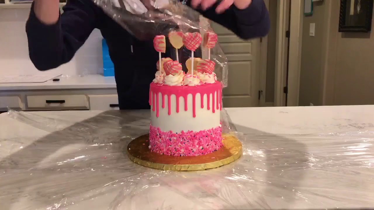 How To Wrap A Layered Cake Using Plastic Wrap - Neurotic Mom Bakes