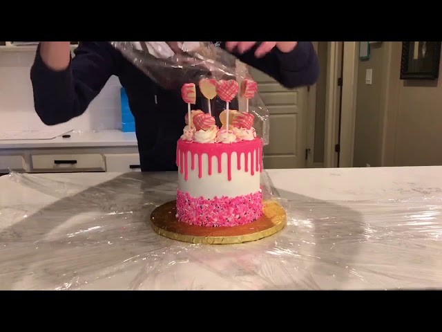 How To Wrap A Layered Cake Using Plastic Wrap - Neurotic Mom Bakes