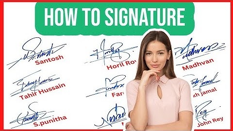 How to do signature like a boss | How to signature your name