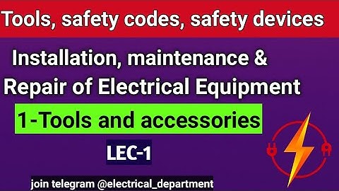 IMRE | Tools and accessories | @electrical_department| chapter-1| polytechnic online class 6th sem.