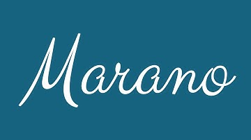 Learn how to Write the Name Marano Signature Style in Cursive Writing