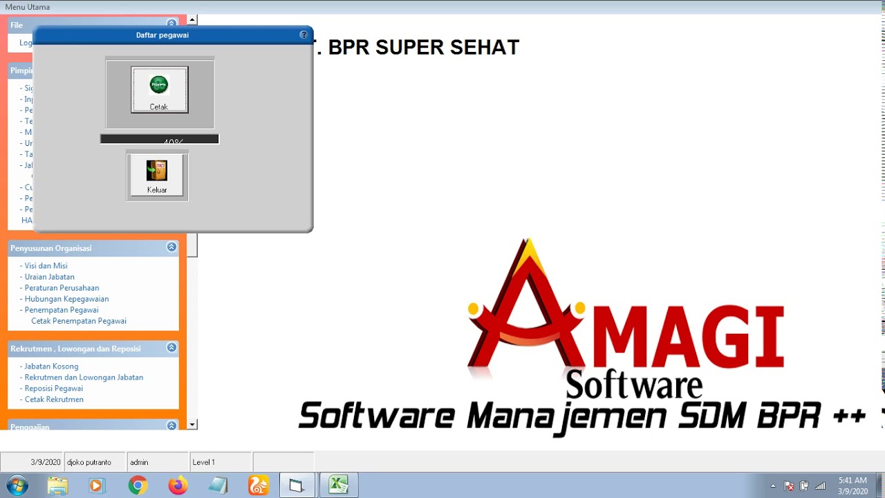 Software Manajemen SDM BPR ++ ver 7.0 - Mengelola SDM berbasis Digital