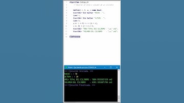 ✅ PSEINT : Hacer un algoritmo que muestre el área y volumen de un cilindro en pseint. #shorts