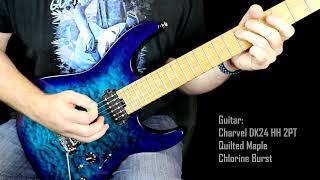 Chris Brooks Guitar - Charvel DK 24 Quilted Maple "Chlorine Blue" Jam