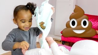 2 YEAR OLD CHANGES POOPY DIAPER - SamiasLife