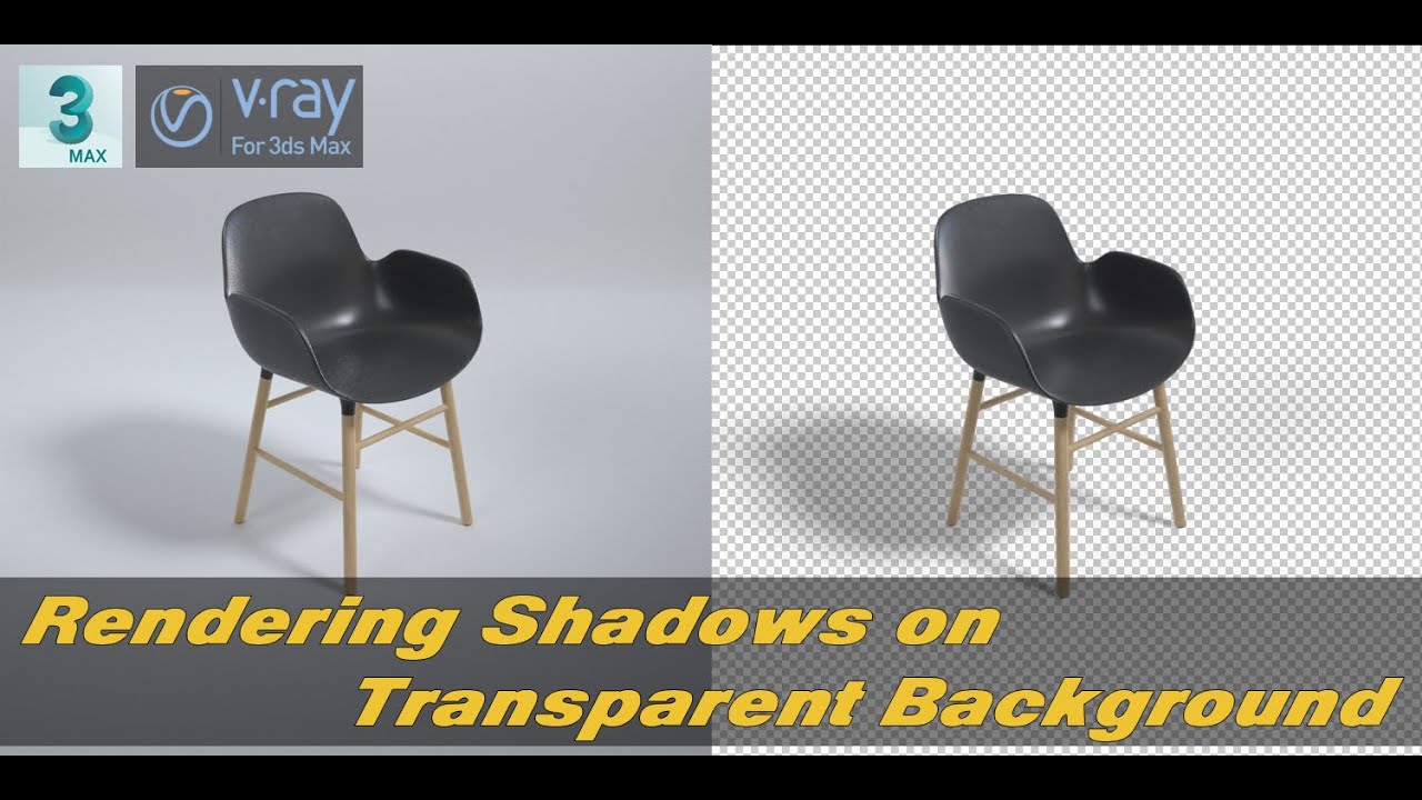 Rendering Models With Shadows on Transparent Background with #Vray - YouTube