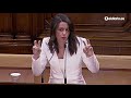 Arrimadas, indignada con Torra: "¿Pero usted quién se cree? ¿Ha venido a reirse de nosotros?"