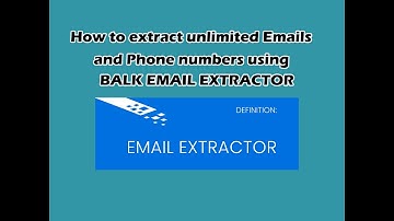 How To Extract Unlimited  Emails and numbers Online | Balk email extractor