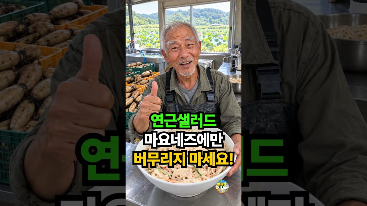 연근샐러드 마요네즈에만 버무리지 마세요! 고소한 시니어 반찬 요리 레시피 숏폼 썸네일