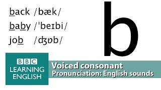 English Pronunciation 👄 Voiced Consonant - \/b\/ - 'back', 'baby' and 'job'