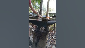 Forging a karambit #forging #forgedknives #blade #blacksmith #fyp