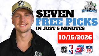 NFL Picks & Predictions For Today Thursday 10/15/26 | FREE NFL Best Bets and Predictions!
