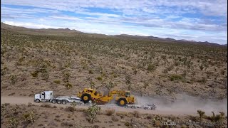 Delivering a CATERPILLAR 657E scraper to the middle of nowhere