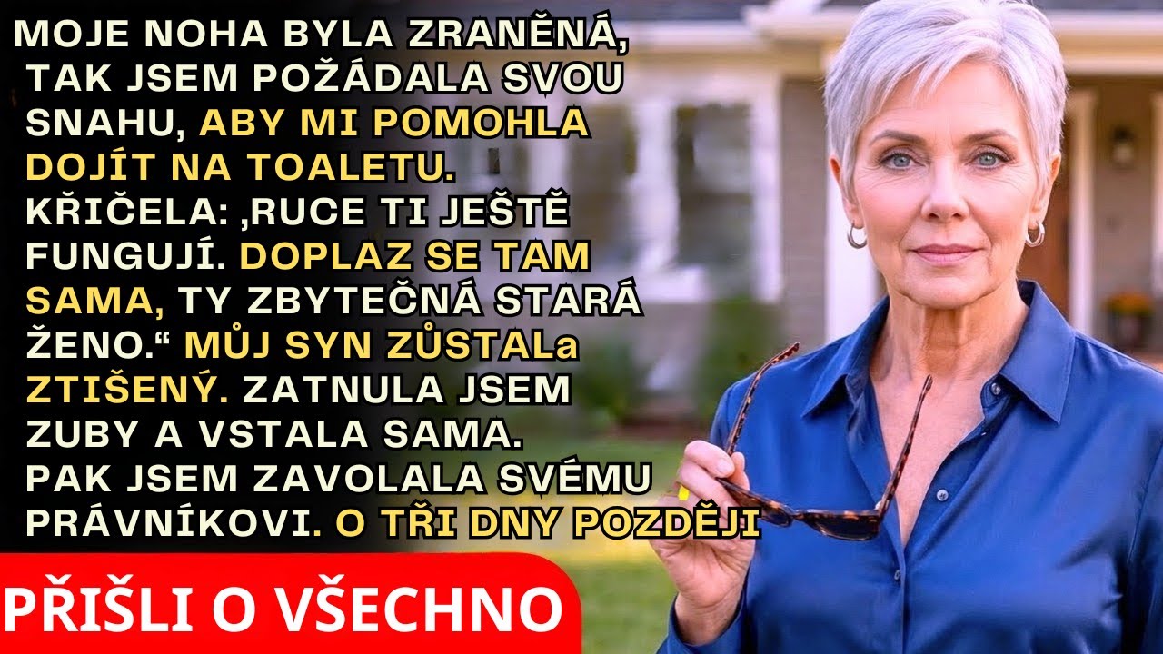 Sedm dní jsem předstírala, že jsem ochrnutá, jen abych zjistila, co udělají. Včera večer jsem slyšela, jak Katherine říká: „Jakmile tam bude, tenhle dům je náš. Konečně ho můžeme prodat." A můj...