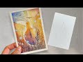 水彩畫隨筆示範|簡單的技巧 畫出自己的風格作品 |療癒水彩。隨心畫