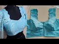 Blouse Front same neck and cup shape cutting, stitching easy method