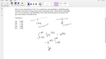SOA Exam P Question 214 | Finding Deductible of Exponential Distribution
