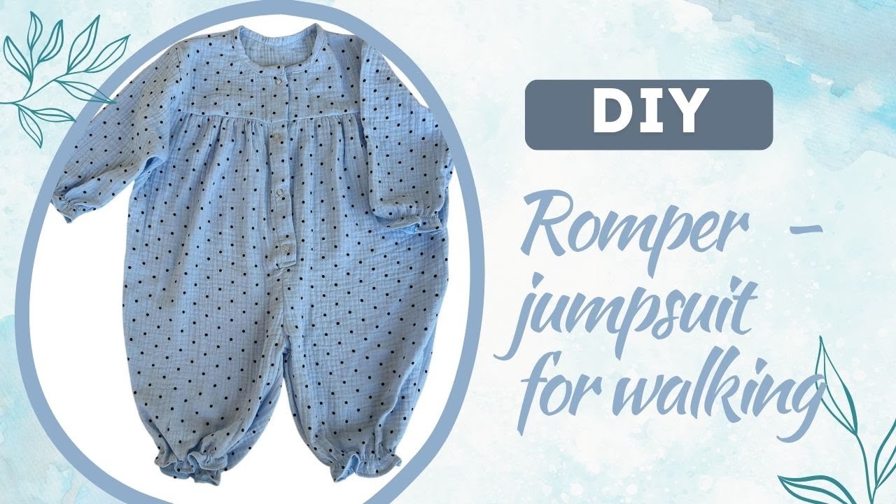 For beginners! Sew a romper for walking (adorable baby clothes)