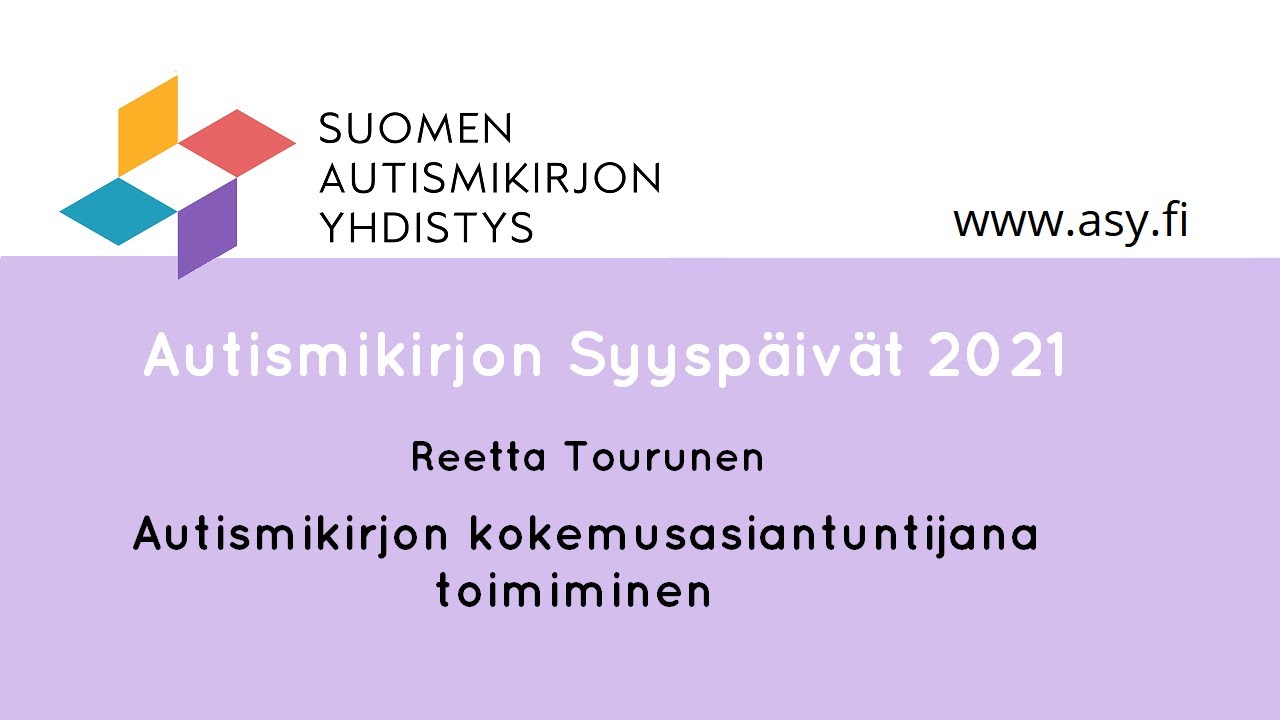 Autismikirjon kokemusasiantuntijana toimiminen