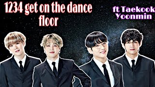1234 get on the dance floor|| Hindi song Korean mix||feat Taekook & Yoonmin||MV #bts#requested Resimi