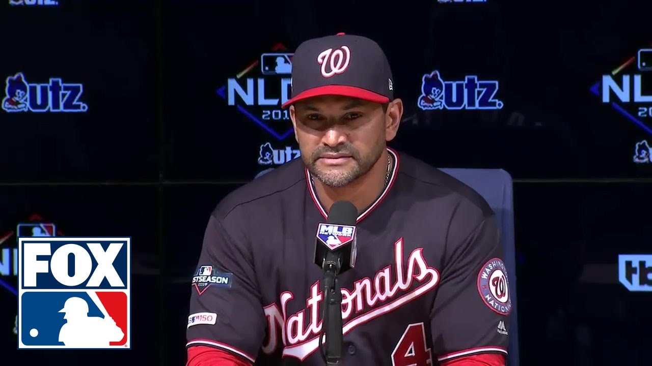 Nationals Manager Dave Martinez explains bringing starter Max Scherzer to pitch the 8th | FOX MLB