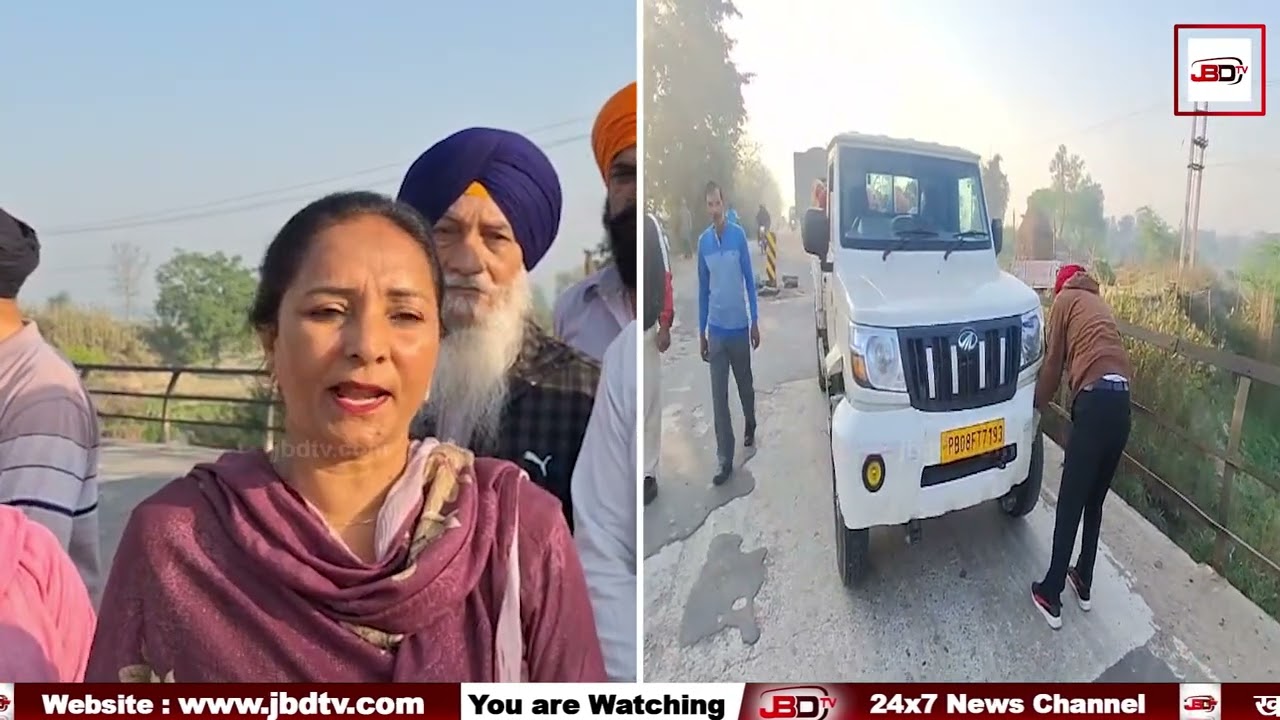 ਬਜਰੀ ਨਾਲ ਭਰਿਆ ਟਿੱਪਰ ਬੇਕਾਬੂ, ਸੇਫਟੀ ਰੇਲਿੰਗ ਨੇ ਬਚਾਈ ਵੱਡੀ ਦੁਰਘਟਨਾ