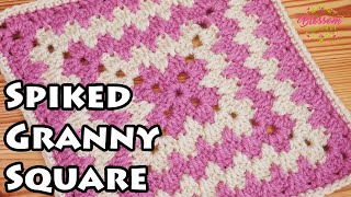 Crochet a Spiked Granny Square  Easy repeat and no holes!