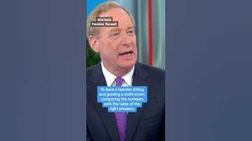 Microsoft President Brad Smith says AI could free up teachers to “spend more time with kids” #shorts