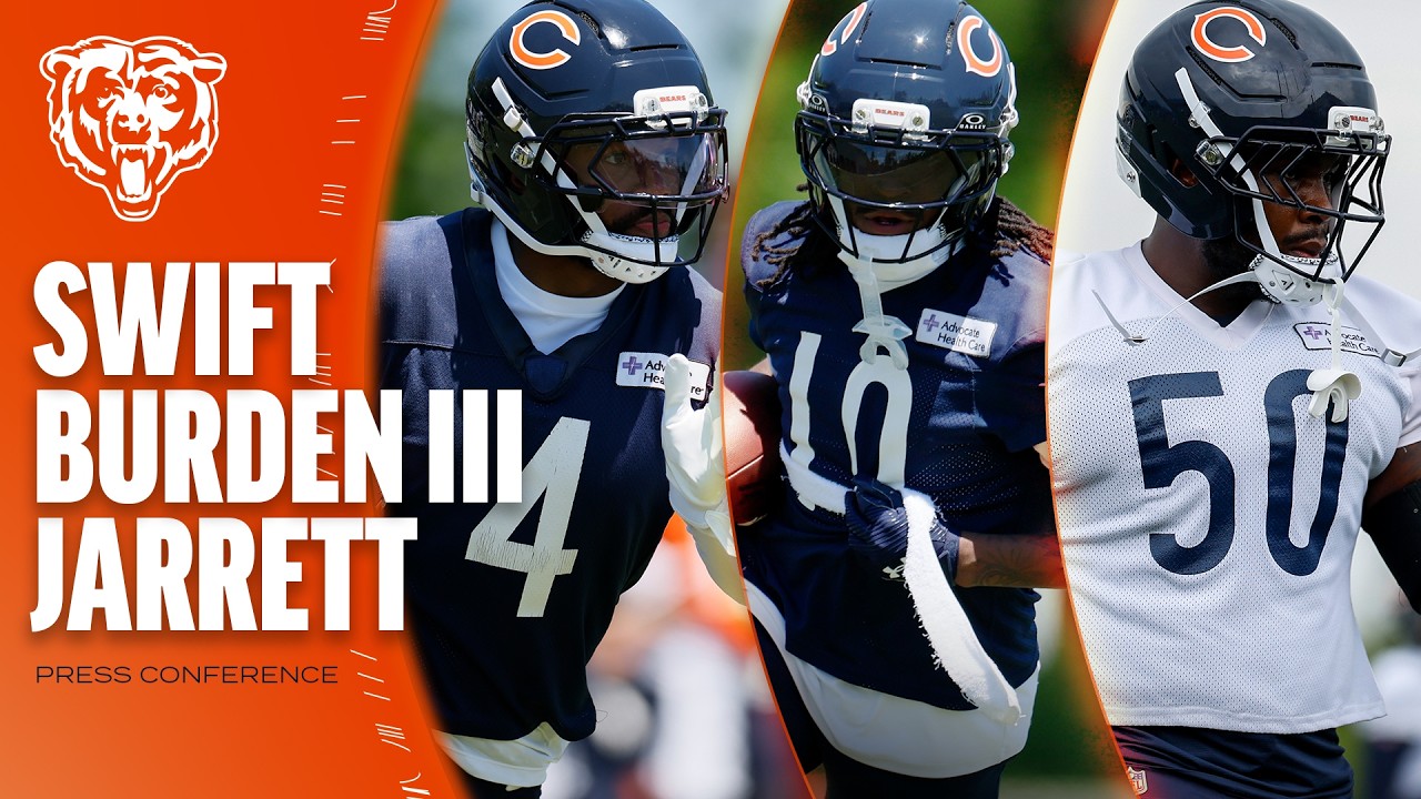 D’Andre Swift, Luther Burden III, Grady Jarrett talk offseason work | Press Conference D’Andre Swift, Luther Burden III, Grady Jarrett talk offseason work | Press Conference