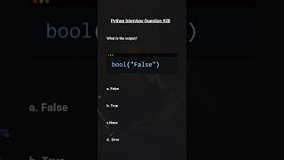 Python Truth Bomb! 💣 What Does bool('False') Really Return? #PythonQuiz