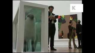 1997 Sensation at Royal Academy, YBA, Damien Hirst, Archive News Footage