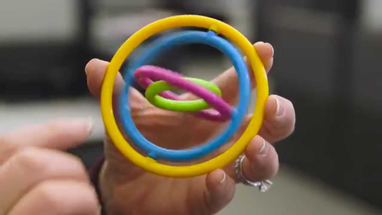Spinning Gyroscope Rotating Rings Fidget Toy - Soothing Sensory Moving