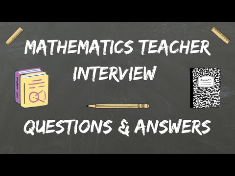 Math Teacher Interview Questions Answers