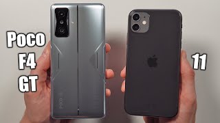 Poco F4 GT vs iPhone 11 🔥 Speed Test