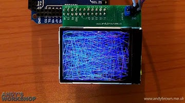 Arduino TFT xmem graphics library line demo